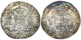 BRABANT, Duché, Albert et Isabelle (1598-1621), AR patagon, s.d. (1612-1621), Bruxelles. D/ Croix de Bourgogne sous une couronne, portant le bijou de ...