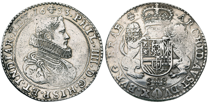 BRABANT, Duché, Philippe IV (1621-1665), AR ducaton, 1633, Bruxelles. Premier ty...