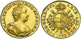 BRABANT, Duché, Marie-Thérèse (1740-1780), AV souverain, 1752, Anvers. Deuxième type. D/ B. dr. et couronné à d. R/ Ecu ovale d'Autriche-Bourgogne, co...