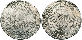 CAMBRAI, Archevêché, Maximilien de Berghes (1556-1570), AR écu (daldre), 1568. Au titre de Maximilien II. D/ Ecu de Berghes sous un heaume. R/ Aigle i...