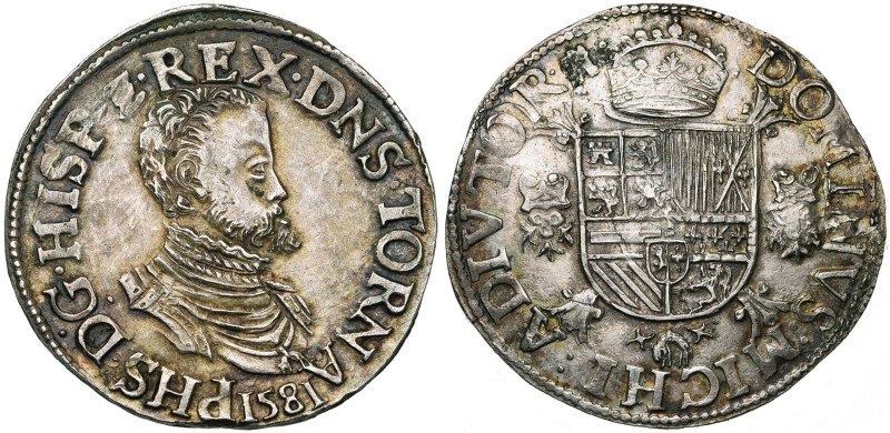 TOURNAI, Seigneurie, Les Etats en révolte (1577-1581), AR demi-écu Philippe, 158...