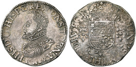 TOURNAI, Seigneurie, Philippe II (1555-1598), AR écu Philippe, 1589. D/ B. cuirassé à g. R/ Ecu couronné avec écusson de Portugal sur le tout, sur une...