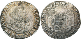 TOURNAI, Seigneurie, Albert et Isabelle (1598-1621), AR ducaton, 1618. D/ B. accolés des archiducs à d. R/ Ecu couronné, tenu par deux lions, au-dessu...