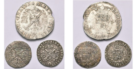 TOURNAI, Seigneurie, Albert et Isabelle (1598-1621), lot de 3 p.: patagon, s.d.; quart de patagon, s.d. et 1616. G.H. 311-7, 313-7a, 313-7b.

presqu...