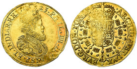 TOURNAI, Seigneurie, Philippe IV (1621-1665), double souverain, 1623. Premier type. D/ B. couronné et cuirassé à d., une grande fraise au col. R/ Ecu ...