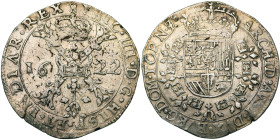 TOURNAI, Seigneurie, Philippe IV (1621-1665), AR patagon, 1622. D/ Croix de Bourgogne sous une couronne, portant le bijou de la Toison d'or. R/ Ecu co...