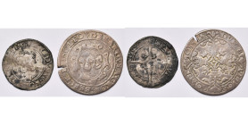 LIEGE, Principauté, Gérard de Groesbeeck (1564-1580), lot de 2 p.: demi-sprenger, s.d. (1565), Hasselt; demi-patard, s.d. (1565), Hasselt. Chestret 51...
