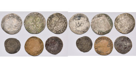LIEGE, Principauté, Gérard de Groesbeeck (1564-1580), lot de 6 p.: demi-sprenger, s.d. (1565), Hasselt (3); demi-patard, s.d. (1565), Hasselt; brûlé d...