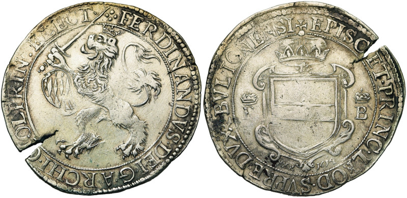 LIEGE, Principauté, Ferdinand de Bavière (1612-1650), AR daler au lion de 30 pat...