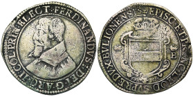 LIEGE, Principauté, Ferdinand de Bavière (1612-1650), AR nouveau daler Ferdinand de 30 sols, 1614, Hasselt ou Visé. Au titre de duc de Bouillon. D/ B....