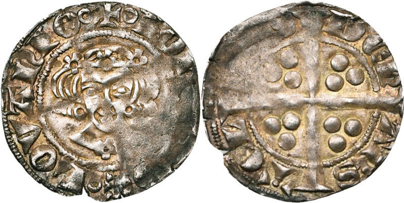 HERSTAL, Jean de Louvain, dit Jean Tristan (1285-1309), billon esterlin. D/ +IO...