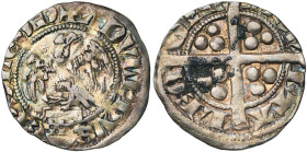 LIEGE, Principauté, Adolphe de la Marck (1313-1344), AR esterlin à l'aigle, Liège. D/ Aigle au vol abaissé à g., t. à d., sur l'écusson de la Marck co...
