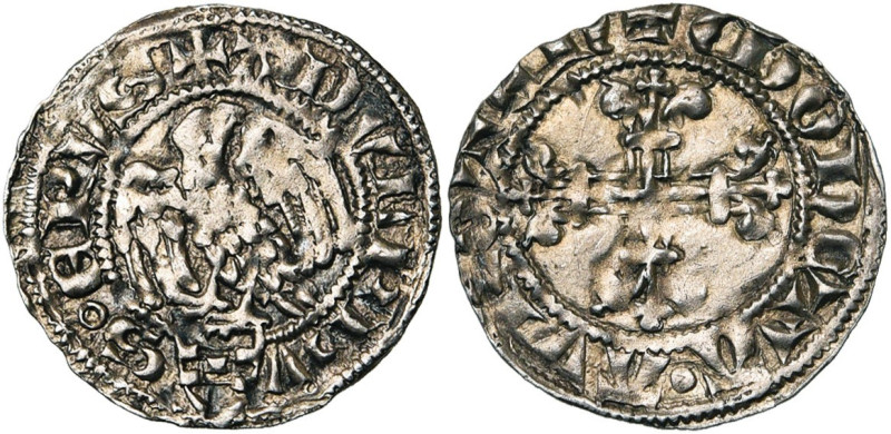 LIEGE, Principauté, Adolphe de la Marck (1313-1344), AR tiers de volant (quart d...