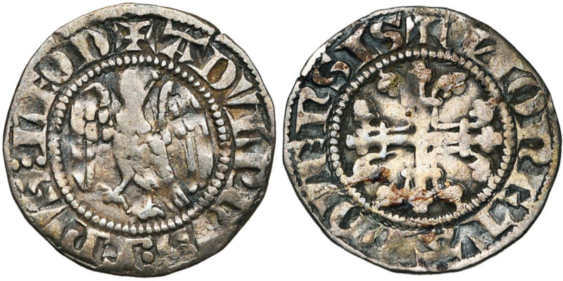 LIEGE, Principauté, Adolphe de la Marck (1313-1344), AR tiers de volant (quart d...