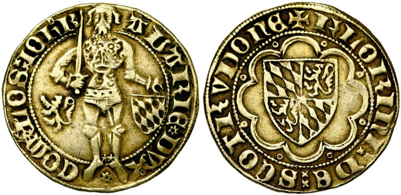 LIEGE, Principauté, Jean de Bavière, élu (1389-1418), AR florin d'or (florin de ...