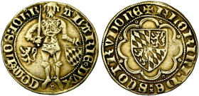 LIEGE, Principauté, Jean de Bavière, élu (1389-1418), AR florin d'or (florin de Bavière), s.d. (à partir de 1394), Saint-Trond. D/ IOH B-AVARIE DVX - ...