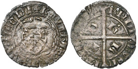 LIEGE, Principauté, Jean de Bavière, élu (1389-1418), AR quart de gros, s.d. (à partir de 1393), Liège. D/ + BAVARIE [IOH EPS] LEODI' Ecu écartelé de ...