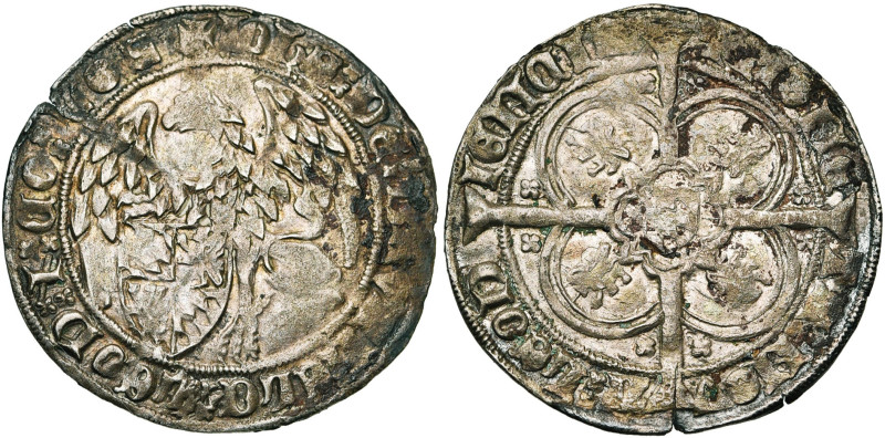 LIEGE, Principauté, Jean de Bavière, élu (1389-1418), AR double griffon (dit Bav...