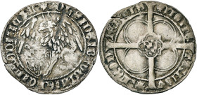 LIEGE, Principauté, Jean de Bavière, élu (1389-1418), AR griffon, s.d. (1389), Liège. D/ Griffon assis à g., soutenant l'écu de Bavière-Palatinat. R/ ...