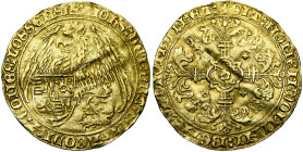 LIEGE, Principauté, Jean de Heinsberg (1419-1455), AV griffon d'or, s.d., Liège. D/ + IOhS' DEI GRA EPC LEODI' Z COMES LOSSENSIS Griffon assis à g., t...