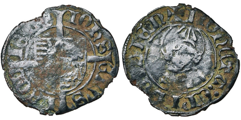 LIEGE, Principauté, Jean de Heinsberg (1419-1455), Cu brûlé (mite), Liège. D/ Ec...