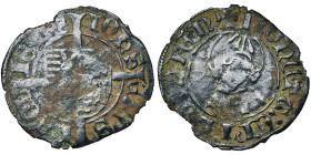 LIEGE, Principauté, Jean de Heinsberg (1419-1455), Cu brûlé (mite), Liège. D/ Ecu de Heinsberg posé sur une croix longue coupant la légende. R/ B. nim...