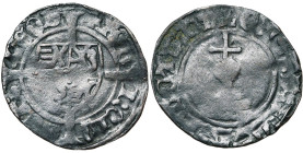LIEGE, Principauté, Jean de Heinsberg (1419-1455), Cu petit brûlé (demi-mite), Hasselt. D/ Ecu de Heinsberg posé sur une croix longue. R/ MONETA NOVA ...