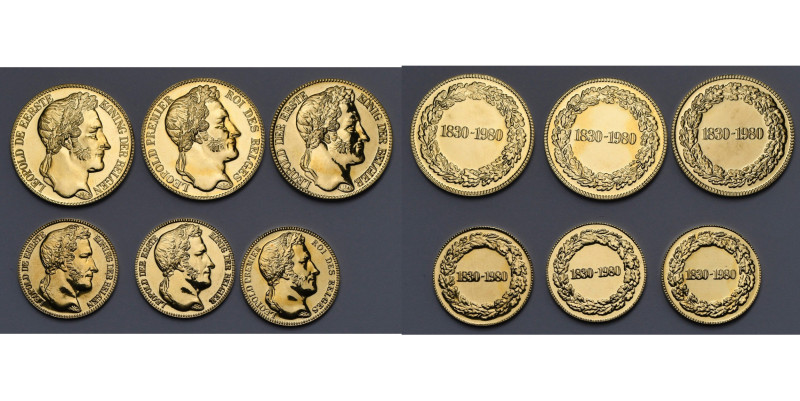 BELGIQUE, Royaume, Baudouin (1951-1993), série de 6 modules de 40 francs (3) et ...