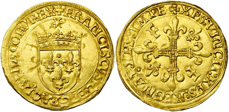 FRANCE, Royaume, François Ier (1515-1547), AV écu d'or au soleil, 3e émission (j...