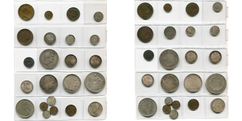 lot de 23 p., dont: Bermudes, Georges III, penny, 1793; Espagne, Alphonse XIII, ...