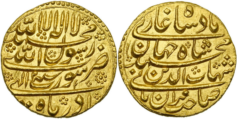 INDIA, MUGHAL EMPIRE, Shah Jahan (AD 1628-1658/AH 1037-1068) AV mohur, AH 1038, ...