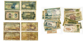 CONGO BELGE, lot de 21 billets, dont: 5 francs 1947, 20 francs 15.12.53, 50 francs 15.12.52 (rare), 100 francs 13.03.51, 100 francs 1956-1960 (8), 500...