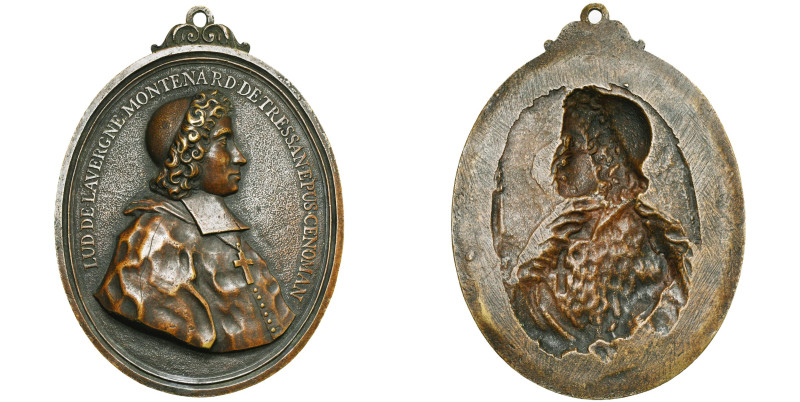 FRANCE, AE médaille. Louis de La Vergne-Montenard de Tressan (1638-1712). D/ B. ...