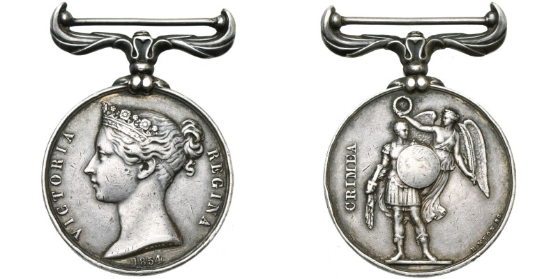 GRANDE-BRETAGNE, médaille de la Guerre de Crimée, Wyon, 1854 (AR, 36 mm), sans r...