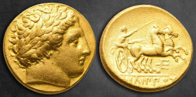 Kings of Macedon. Pella. Philip II of Macedon 359-336 BC. Struck under Philip II or Alexander III, circa 340/36-328 BC. Stater AV