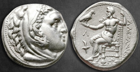 Kings of Macedon. Amphipolis. Alexander III "the Great" 336-323 BC.  In the name and types of Alexander III. Struck circa 307-297 B. Tetradrachm AR