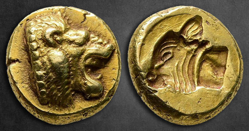 Lesbos. Mytilene circa 521-478 BC. 
Sixth Stater or Hekte EL

11 mm, 2,58 g
...