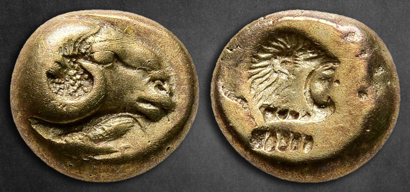 Lesbos. Mytilene circa 521-478 BC. 
Sixth Stater or Hekte EL

10 mm, 2,59 g
...