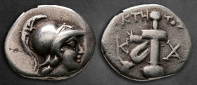 Caria. Kaunos . KTHTOΣ (Ktetos), magistrate circa 166-100 BC. Hemidrachm AR