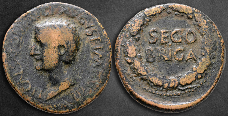 Hispania. Tarraconensis, Segobriga. Tiberius AD 14-37. 
Bronze Æ

29 mm, 14,4...