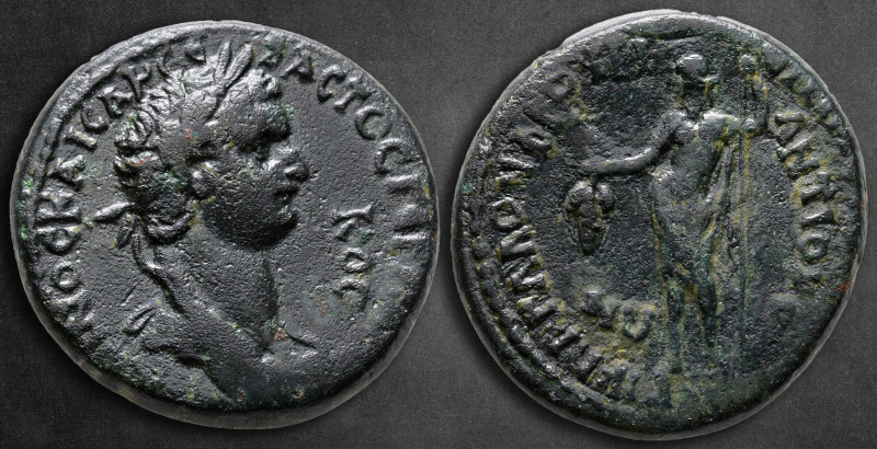 Caria. Antiocheia ad Maeander. Domitian AD 81-96. Ti. Kl. Aglaos Frougi, epimele...