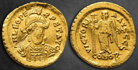 Leo I AD 457-474. Constantinople. Solidus AV