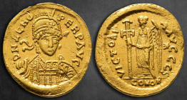 Zeno AD 474-491. Constantinople. Solidus AV