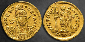 Zeno AD 474-491. Constantinople. Solidus AV