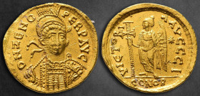 Zeno AD 474-491. Constantinople. Solidus AV