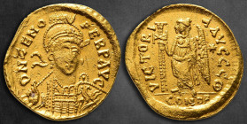 Zeno AD 474-491. Constantinople. Solidus AV