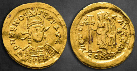 Zeno, second reign AD 476-491. Constantinople. Solidus AV