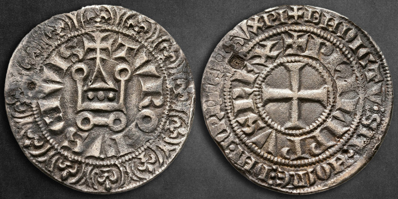 France. Philipp IV the Fair AD 1285-1314. 
Gros Tournois AR

24 mm, 2,86 g
...