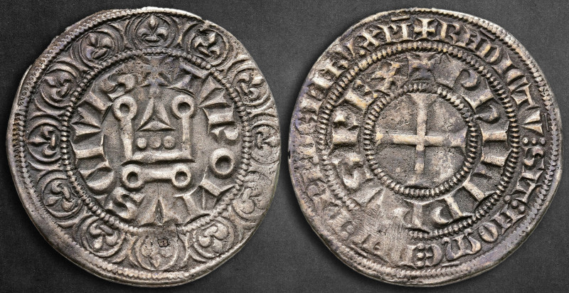 France. Philipp IV the Fair AD 1285-1314. 
Gros Tournois AR

25 mm, 2,85 g
...