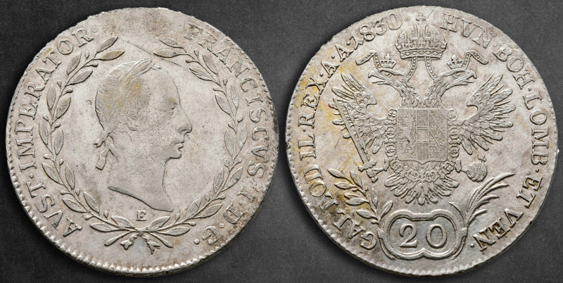 Austria. Kremnitz. Franz II AD 1792-1835.
20 Kreuzer AR 1830

28 mm, 6,42 g
...